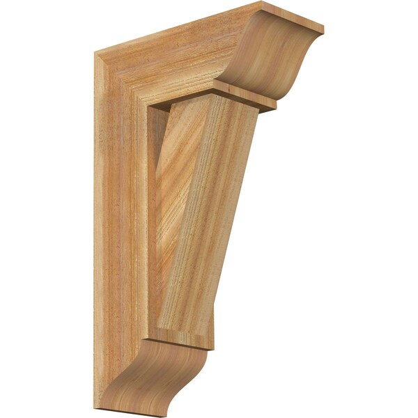 Ekena Millwork Traditional Traditional Rough Sawn Bracket w/ Offset Brace, Western Red Cedar, 8"W x 18"D x 30"H BKT0806X18X30TRA01RWR - main